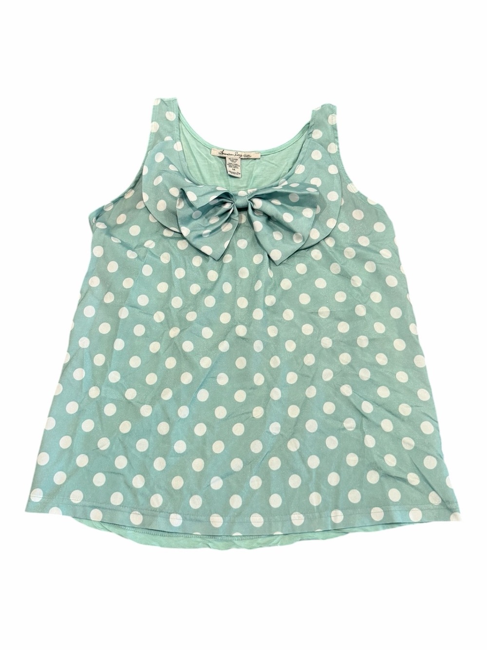 American Rag Mint Polka Dot Bow Tank Top